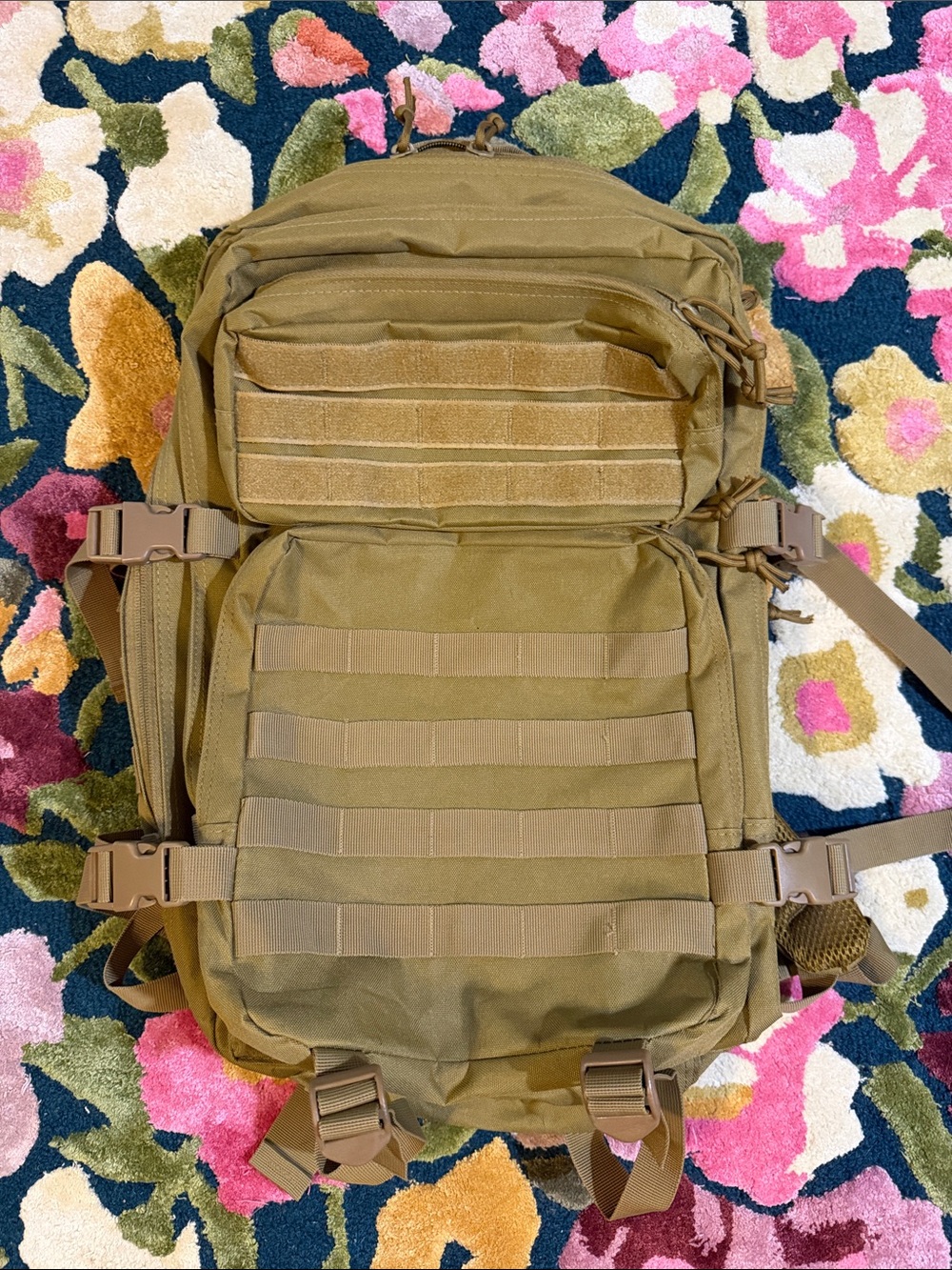 Tactical MOLLE Backpack in Coyote Brown